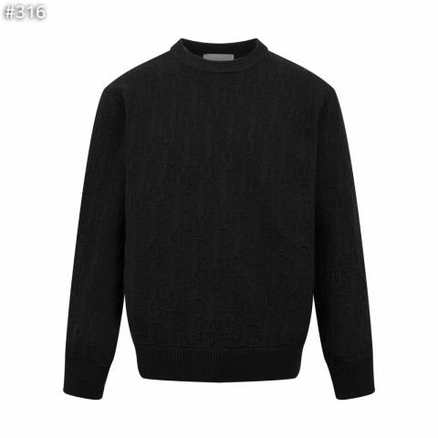 디* 오블리크 블렌드 자카드 니트