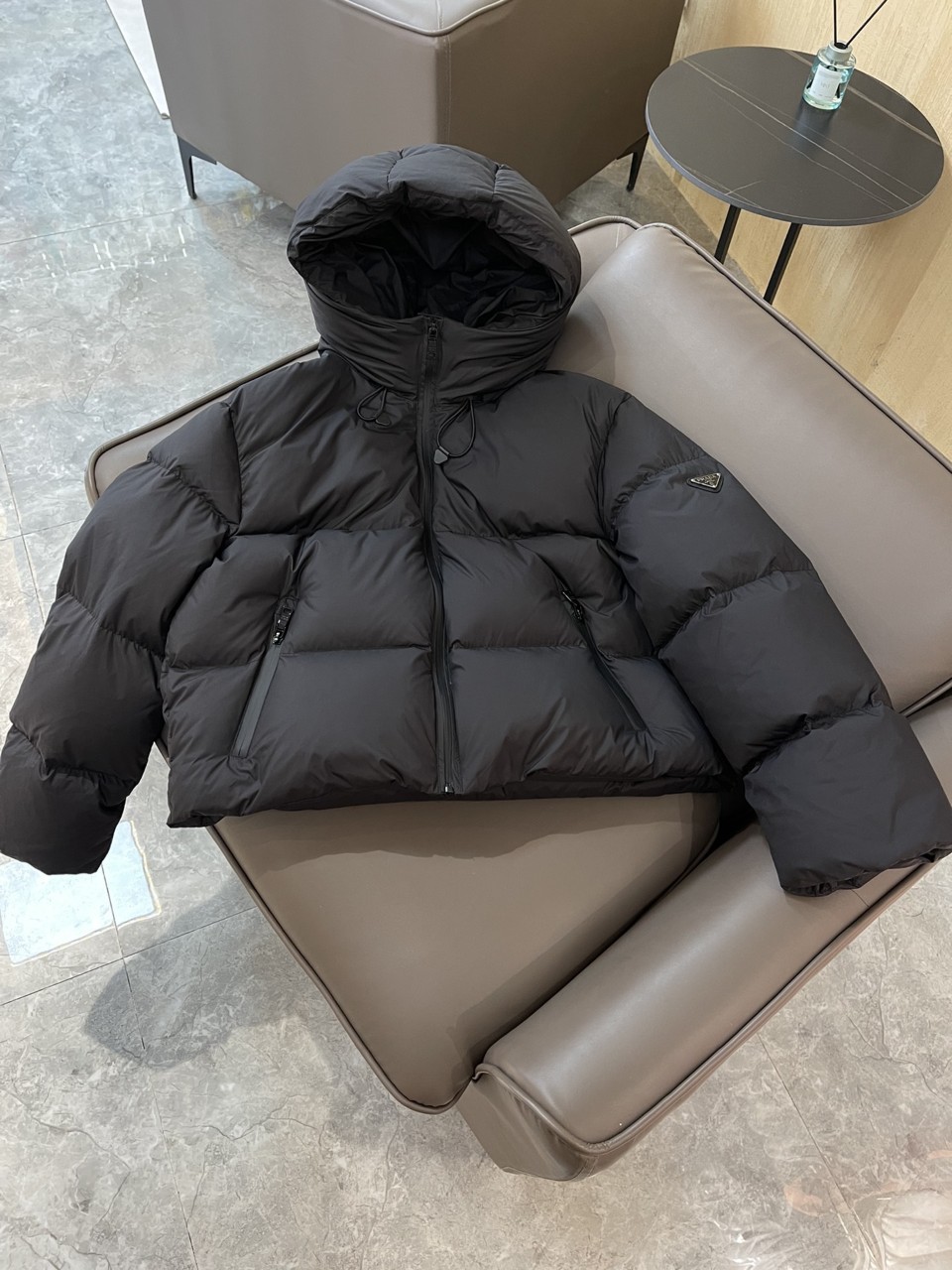프** 여성 구스다운 숏패딩