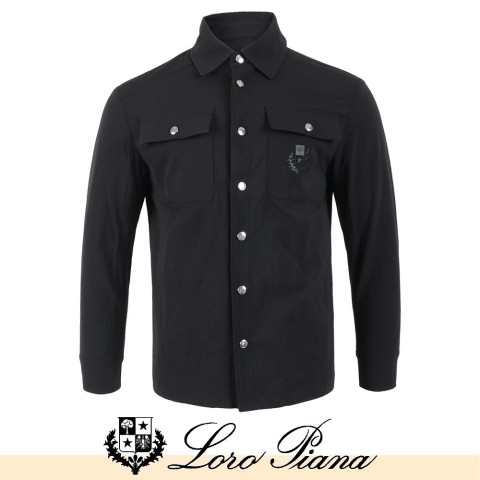 로**** 투포켓 자수로고 코튼 스판자켓