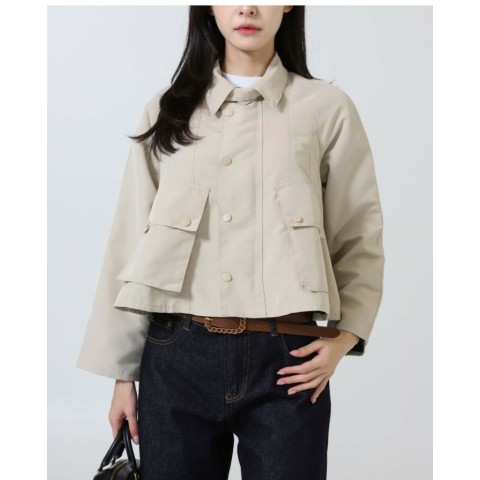 로** 트라페즈 코튼 블렌드 자켓